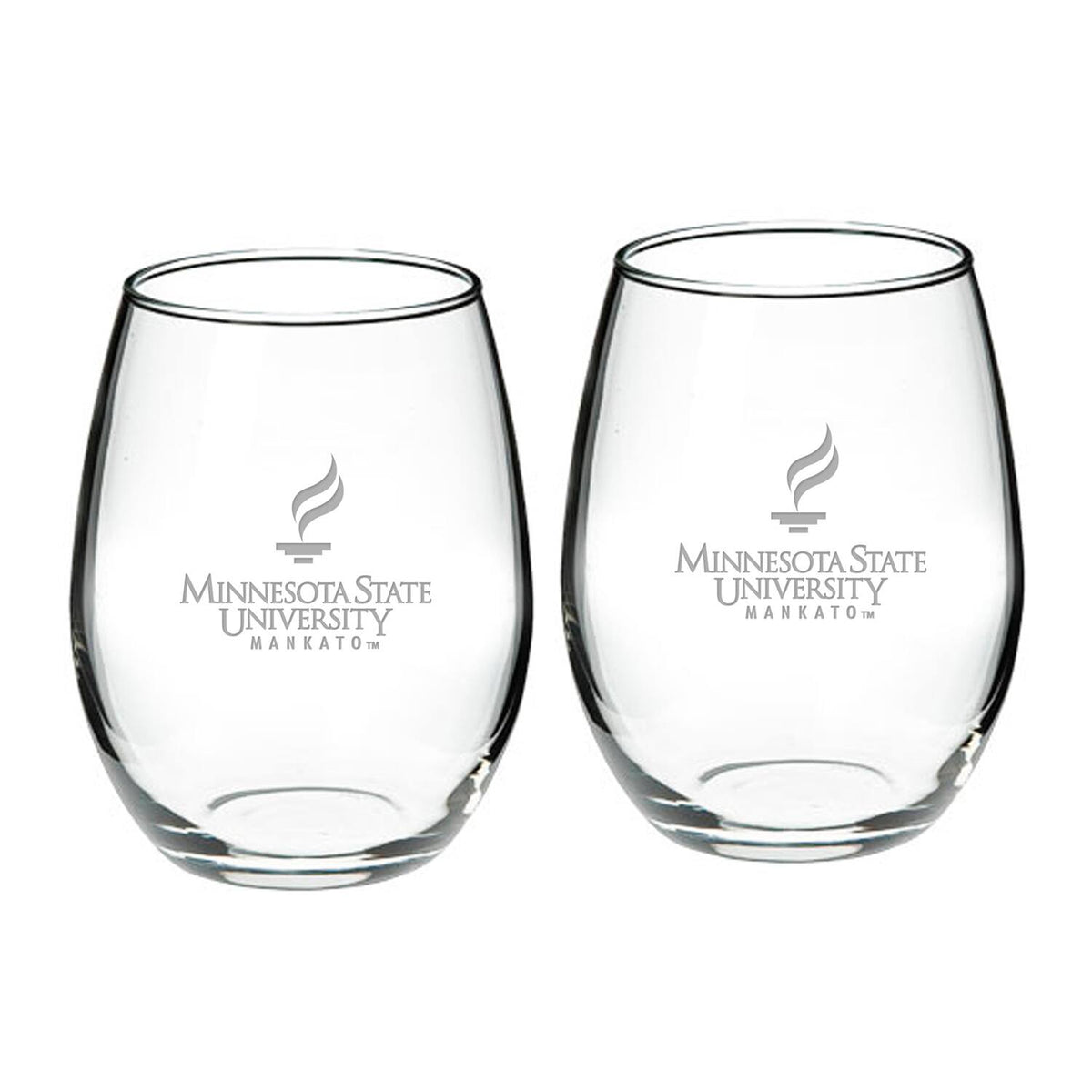 Jardine - Minnesota State Mavericks 21oz. 2-Piece Stemless Wine Glass Set - Multicolor