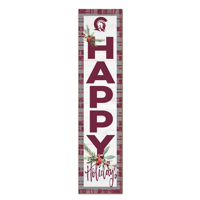 Front. Jardine - Arkansas Little Rock Trojans 12'' x 48'' Outdoor Merry Christmas Leaner - White.