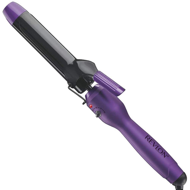 Front. Revlon - Tourmaline Ceramic 1-1/4" Curling Iron - Purple - Purple.
