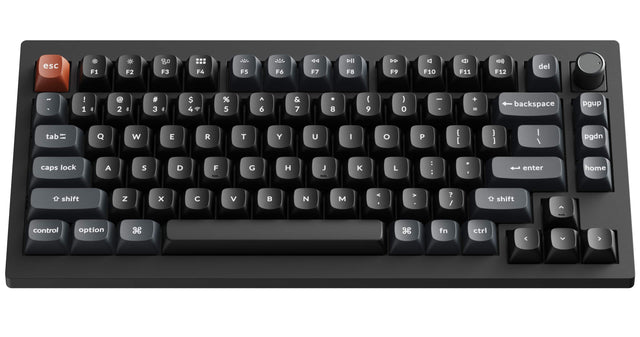 esc F1 F2 F3 F4 F5 F6 F7 F8 F9 F10 F11 F12 del - . ! 1 2 3 4 5 6 7 8 9 0 I - + = backspace pgup tab Q W E R T Y U I O P { [ ] } | pgdn caps lock A S D F G H J K L : ; - enter home shift Z X C V B N M ? / shift control option gg ag fn ctrl