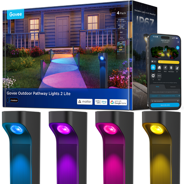 Govee - Outdoor Pathway Lights 2 Lite，4pack