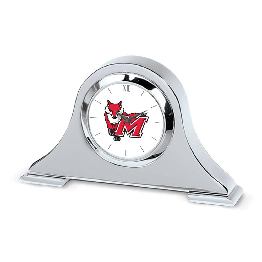Jardine - Marist Red Foxes Logo Napoleon Desk Clock - Silver