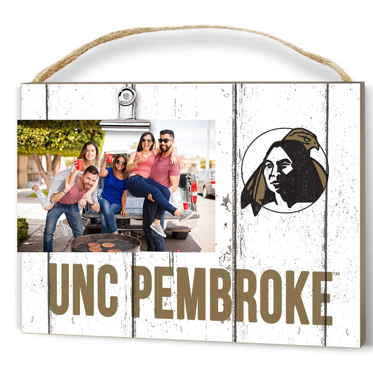 Jardine - University of North Carolina at Pembroke Braves 8" x 10" Weathered Clip It Frame - White