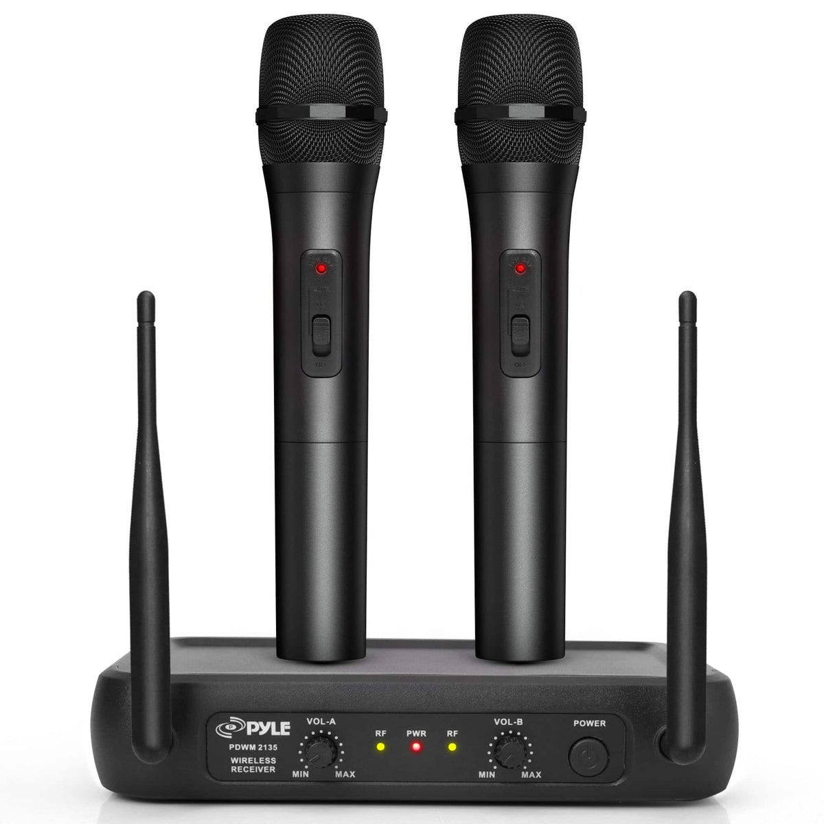Pyle - Channel Microphone System-VHF Fixed Dual - Black