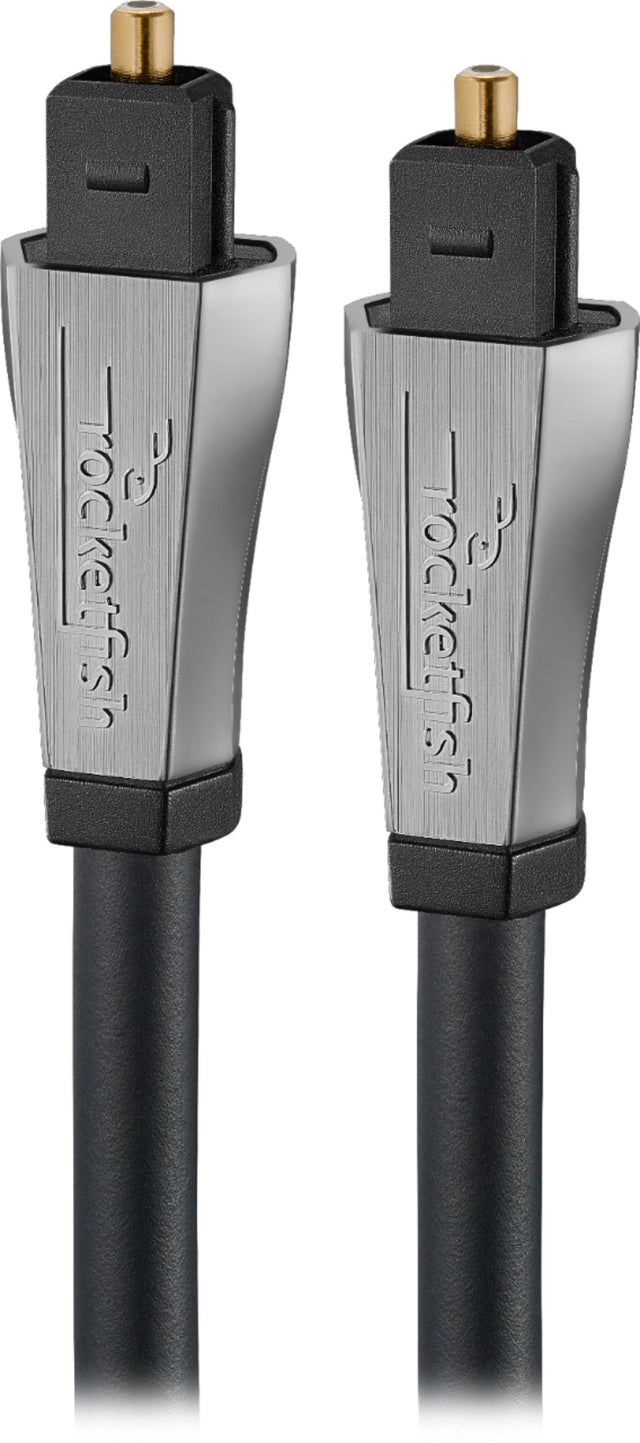 Front. Rocketfish™ - 4' Toslink Optical Audio Cable - Black.