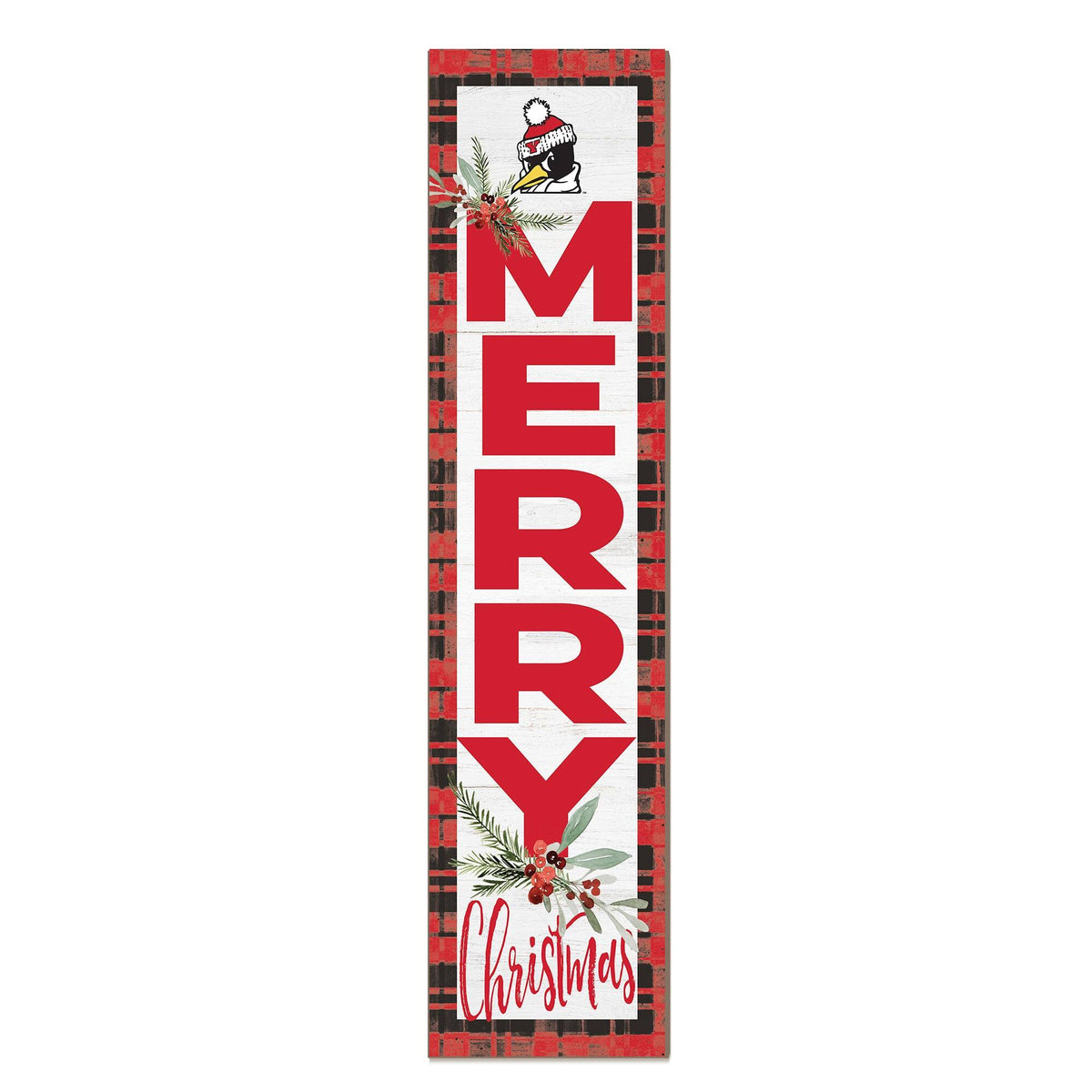 Jardine - Youngstown State Penguins 12'' x 48'' Outdoor Merry Christmas Leaner - White