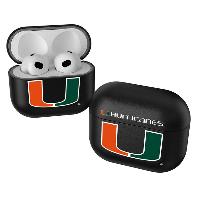 Front. Keyscaper - Miami Hurricanes Miami Hurricanes Insignia 2nd Gen AirPods Pro Case Cover - Black.