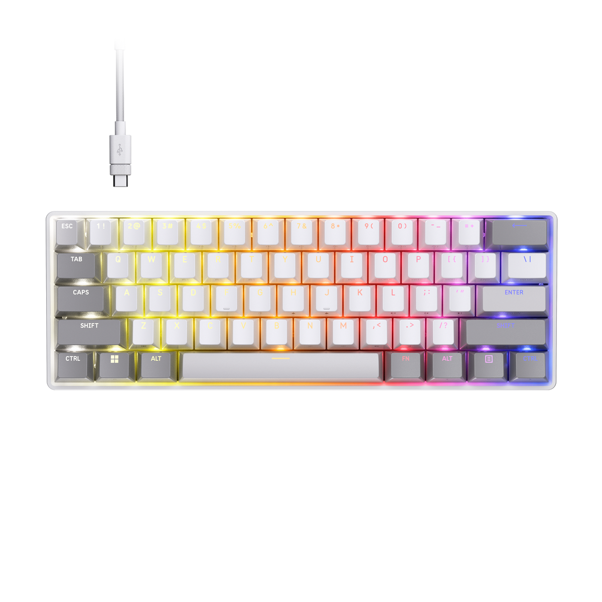 CORSAIR - CLIPPER PRO MINI 60 Hall Effect Gaming Keyboard - White