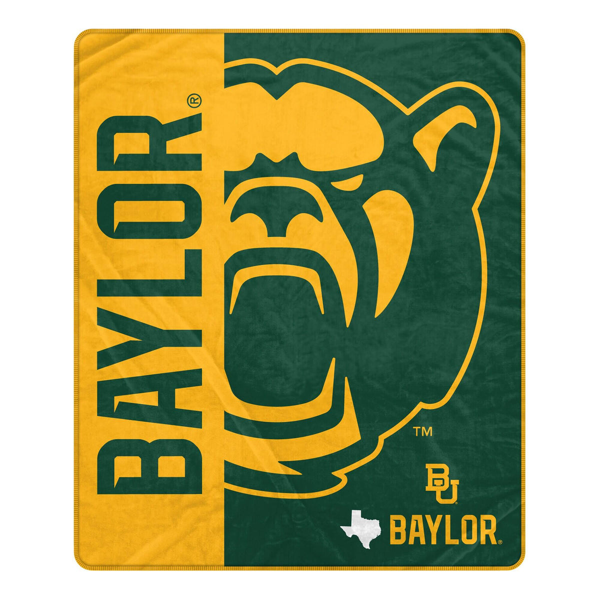 Pegasus - Baylor Bears 50" x 60" Endzone Ultra Soft Throw Blanket - Multicolor