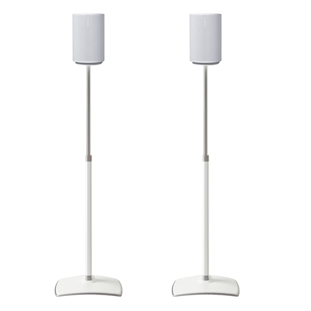 Sanus - Height-Adjustable Speaker Stands for Sonos Era 100 - Pair - White