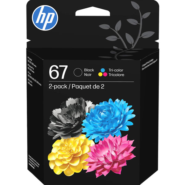 HP - 67 2-Pack Standard Capacity Ink Cartridges - Black/Tri-color