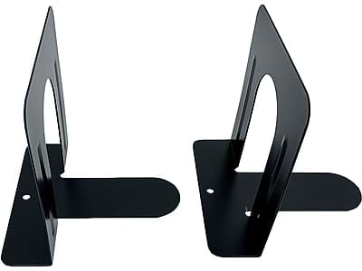 Front. Huron - Steel Book Ends, 4.75"H - Black.