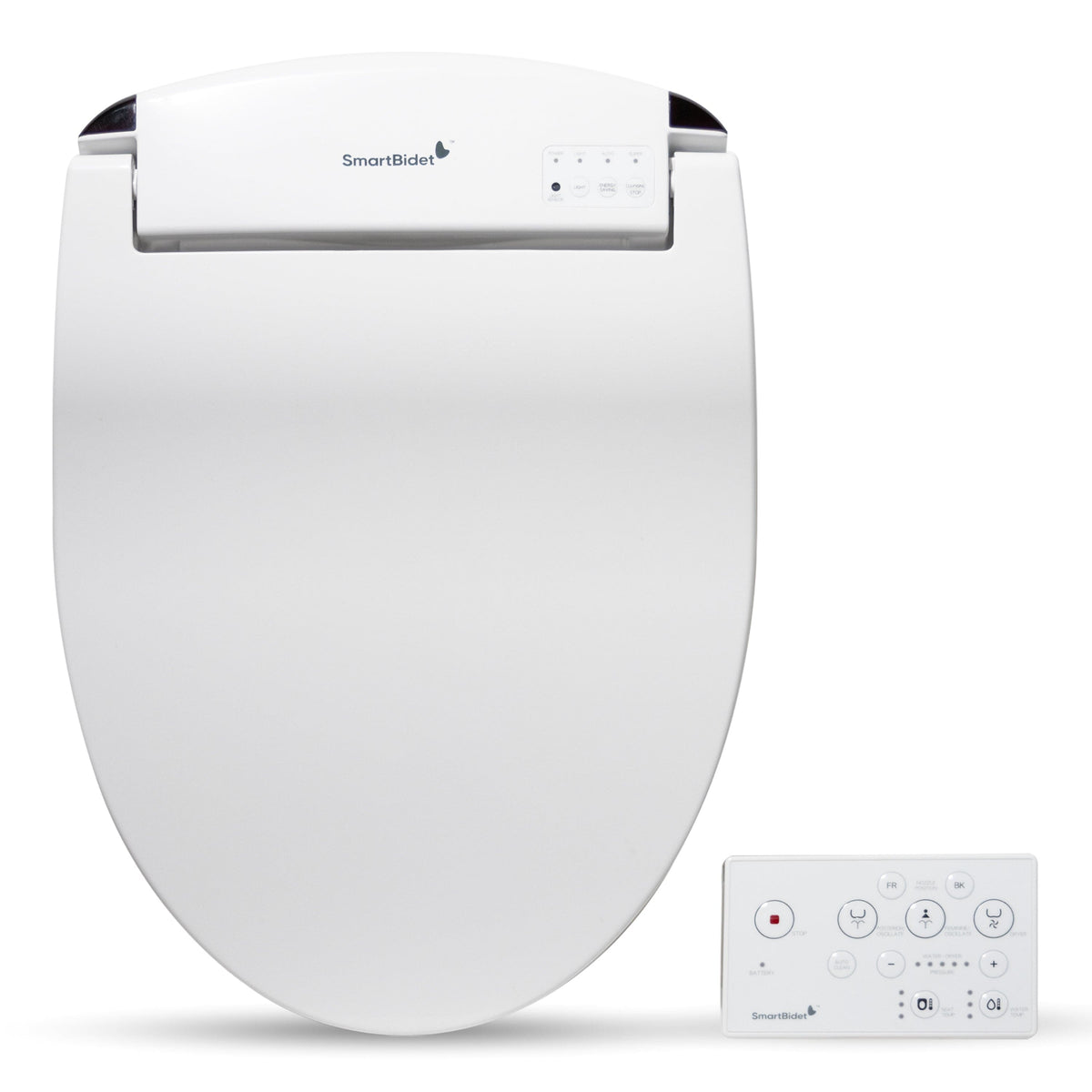 SmartBidet - SB-2400 Electric Smart Bidet™ Seat with Heated Seat, Warm Air Dryer, Remote, and LED Night Light – Elongated - White