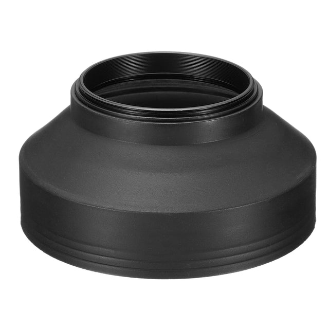 Front. Unique Bargains - 55mm Rubber Collapsible Lens Hood Anti-Reflection for Nikon/Fuji/Pentax/Leica - Black.