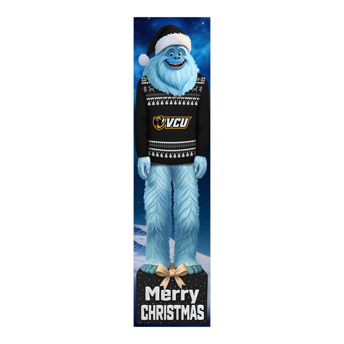 Fan Creations - VCU Rams 48" Yeti Christmas Leaner - Multicolor