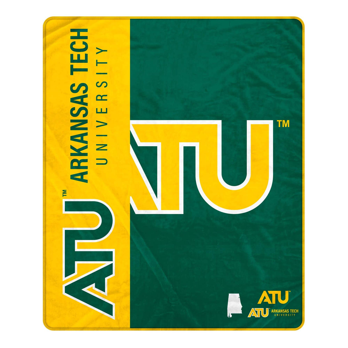 Pegasus - Arkansas Tech 50" x 60" Endzone Ultra Soft Throw Blanket - Multicolor