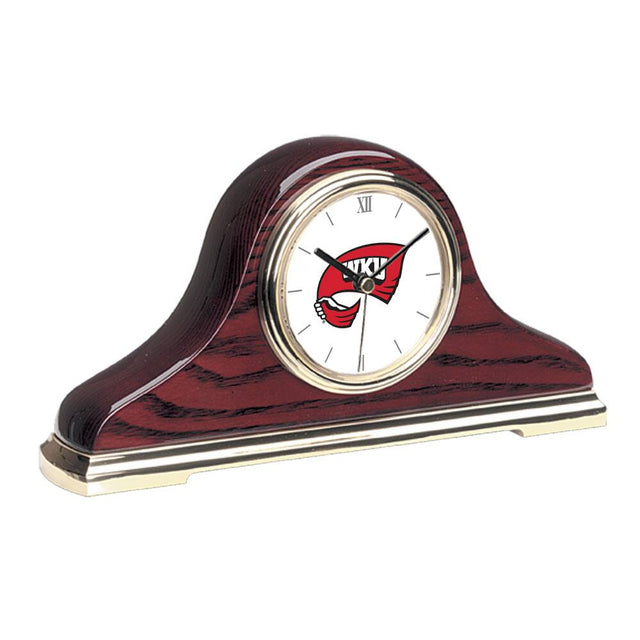 Front. Jardine - Western Kentucky Hilltoppers Primary Team Logo Mantle Clock - Gold.