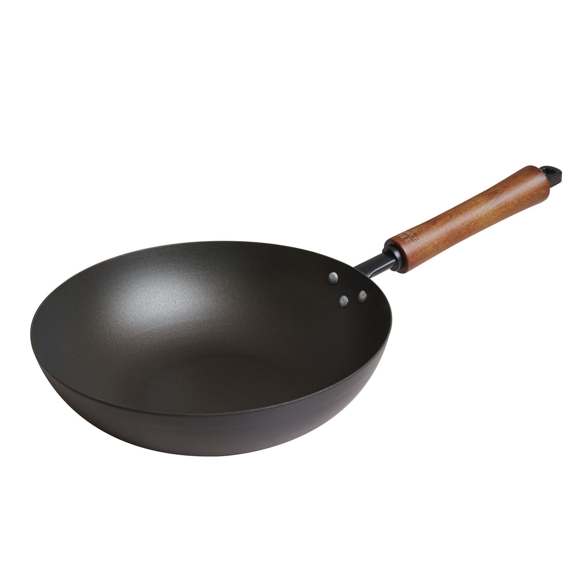 Escali - Joyce Chen Classic Series 9.5-Inch Carbon Steel Preseasoned Stir Fry Pan - Black