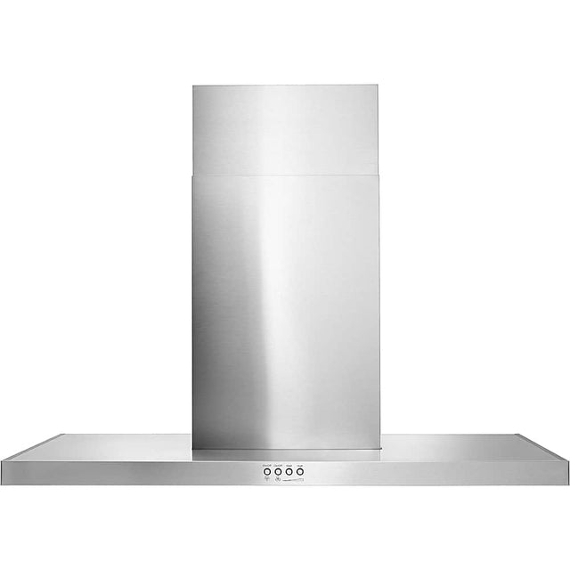 Front. Whirlpool - 36" Convertible Flat Range Hood - Stainless steel.