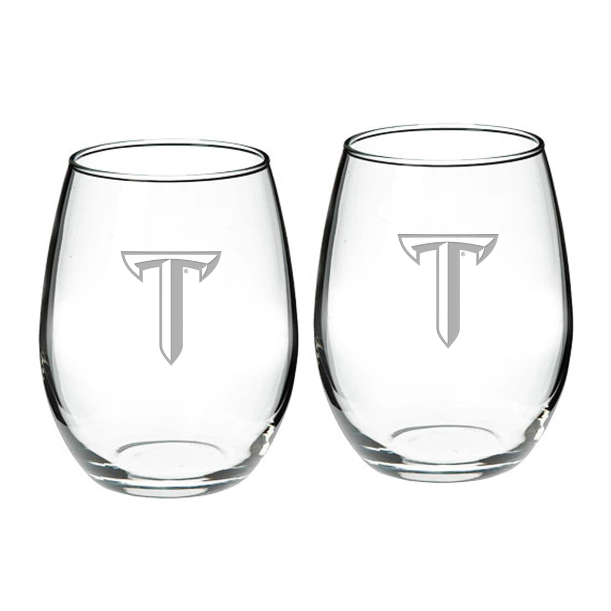 Jardine - Troy University Trojans 21oz. 2-Piece Stemless Wine Glass Set - Multicolor