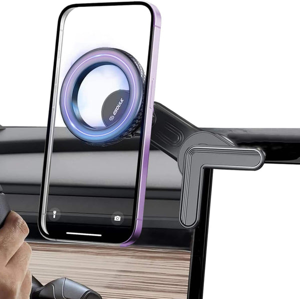 Esoulk - Magnetic Tesla Touchscreen iPhone Magsafe Compatible Mount Holder - Black
