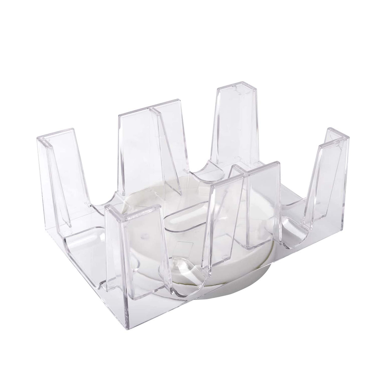 GSE Games & Sports Expert - 6-Deck Revolving Canasta Card Tray, 360° Rotating Playing Card Holder, Swivel Cards Holders