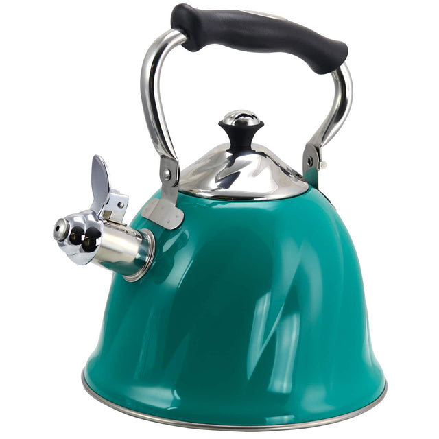 Front. Mr. Coffee - Mr Coffee Alberton 2.3 Quart Tea Kettle with Lid in Emerald Green - Emerald Green.