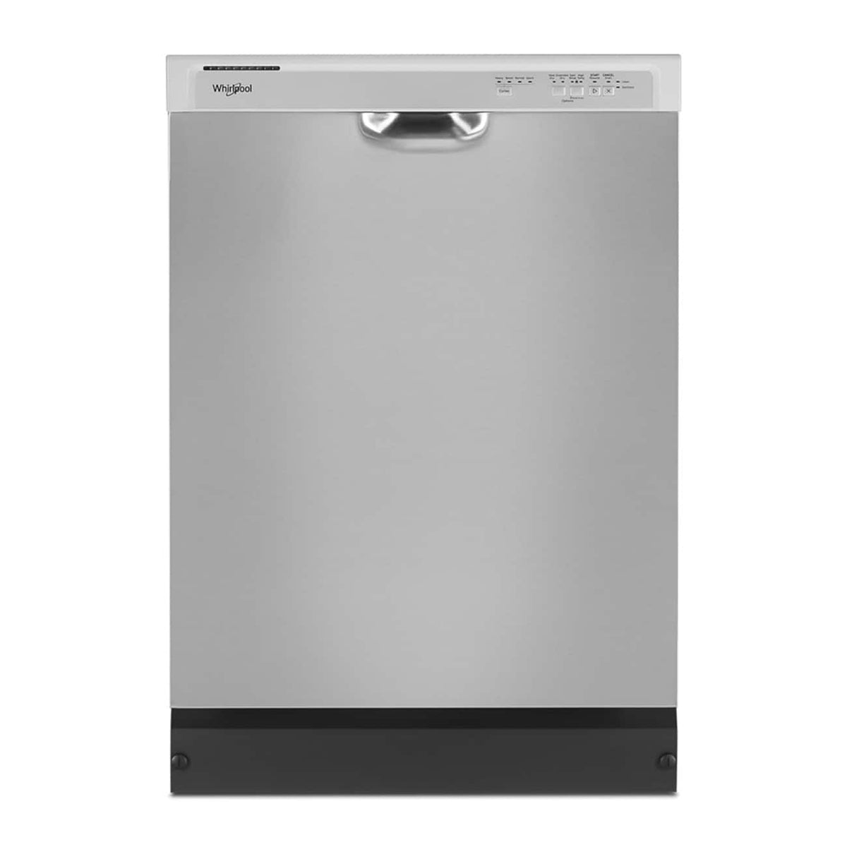 Whirlpool - 24 inch Front Control Built-In Dishwasher with Boost Cycle and 57 dBA - Stainless Steel