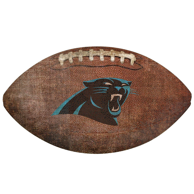 Front. Fan Creations - Carolina Panthers 12'' Football Sign - Multicolor.