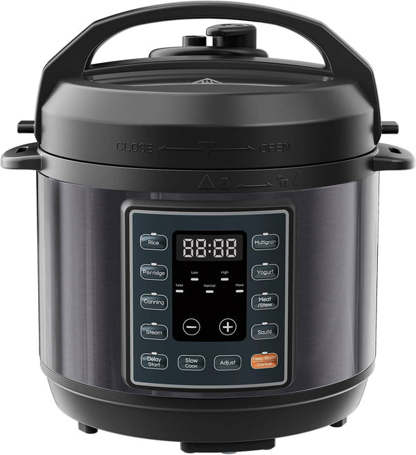 Sweet - 3QT Electric Pressure Cooker, 10-in-1 Multi Cooker, Small Programmable Stainless Steel Pot and Ceramic Inner Pot - Black