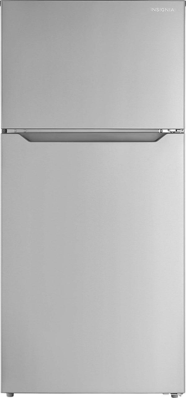 Insignia™ - 28 in. Wide 14.2 Cu. Ft. Top-Freezer Refrigerator with ENERGY STAR Certification - Stainless Steel