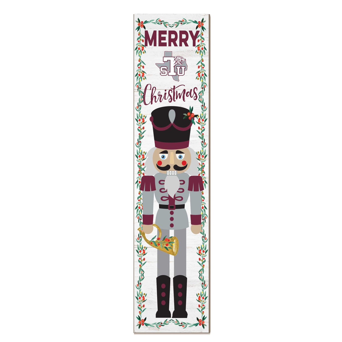 Jardine - Texas Southern Tigers 11" x 46" Nutcracker Holiday Leaner Sign - White