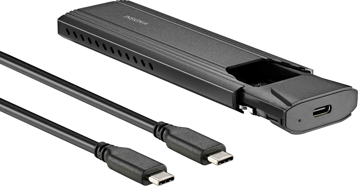 Insignia™ - M.2 NVMe to USB-C SSD Enclosure - Black