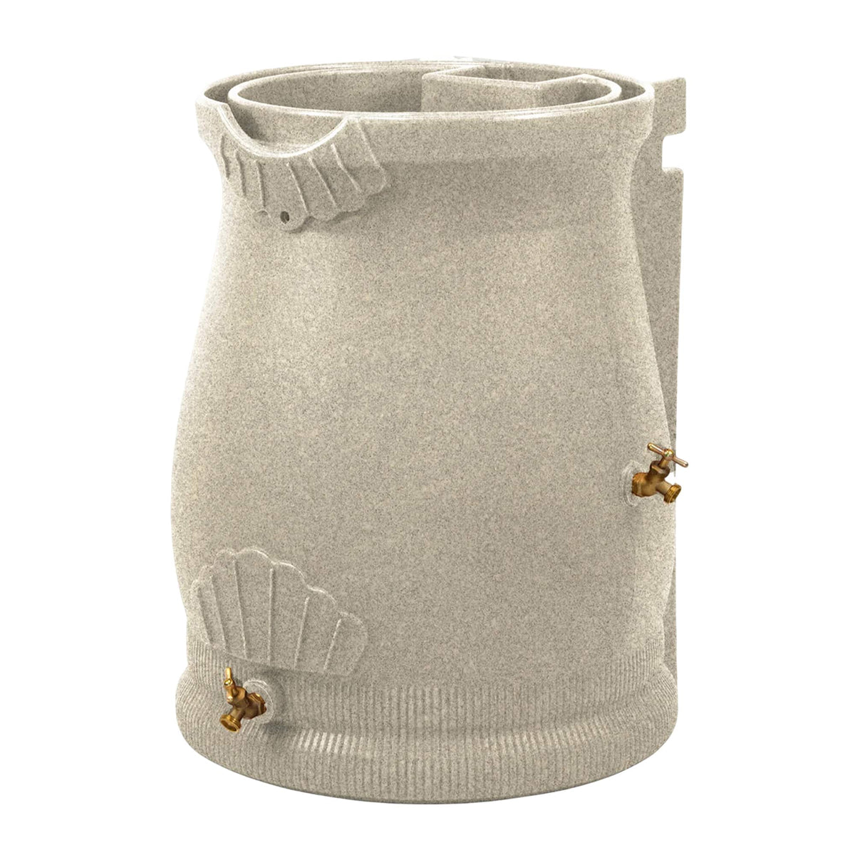 Good Ideas - RWURN50-SAN 50 Gallon Rain Water Saver Wizard Barrel Urn - Sandstone