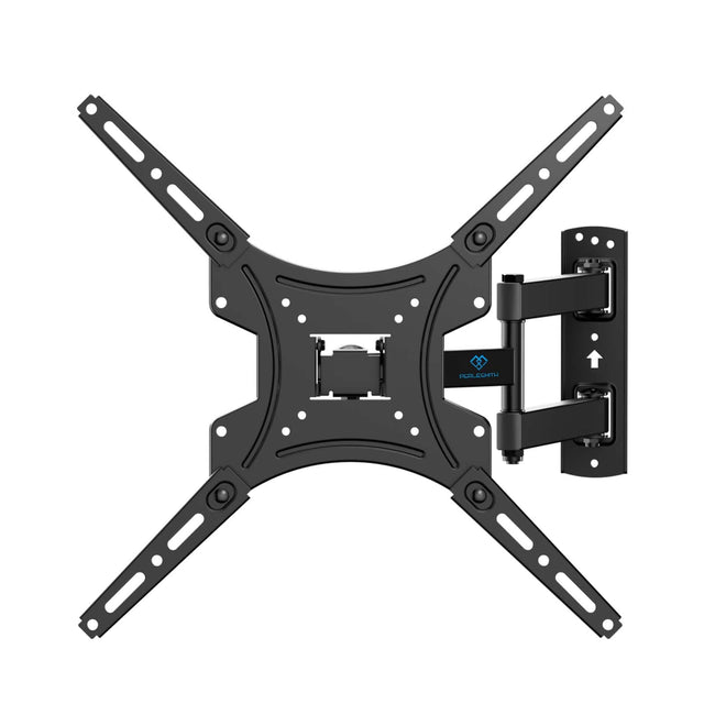 Front. Perlesmith - Full Motion TV Wall Mount for 26-55" TVs up to 66 lbs, Swivel Tilt, VESA 400x400mm - Black.