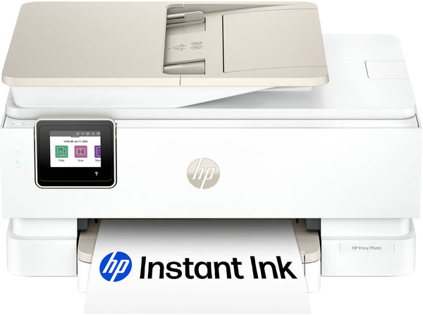 HP - Envy Photo 7975 Wireless AI-Enabled All-in-One Inkjet Printer w/ 3 Months of Instant Ink - White