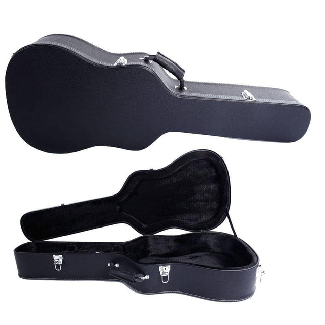Front. Winado - Thicken 39" Acoustic Guitar Box Hard Guitar Portable Carry  Case Acoustic Guitar Hard-Shell Wood.