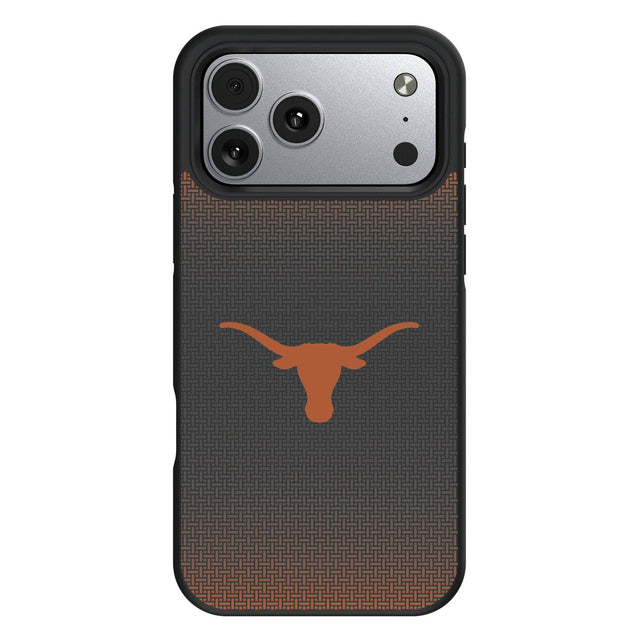 Front. Keyscaper - Texas Longhorns Bump Case with 8.2ft Drop Protection - 14 Pro Max - Black.