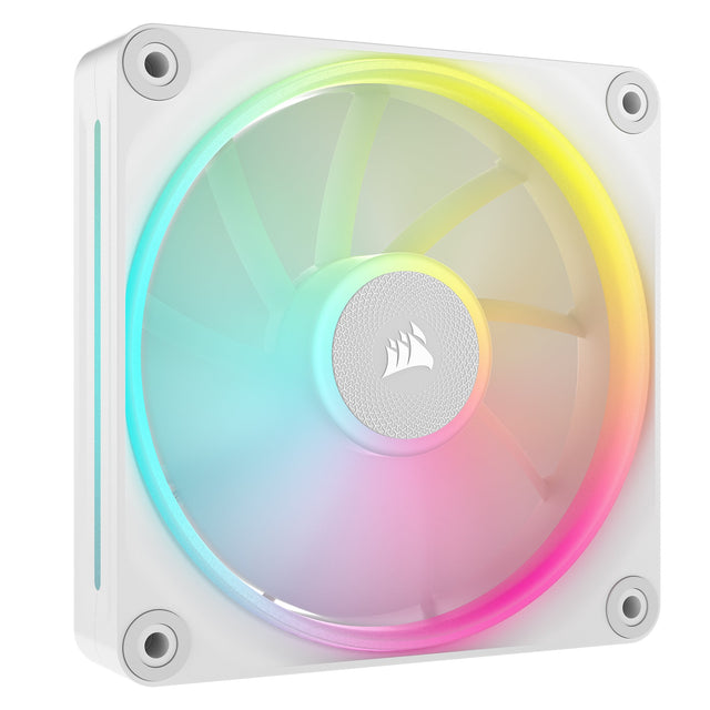 Front. CORSAIR - iCUE LINK LX120 RGB 120mm PWM Single Case Fan Expansion - White.