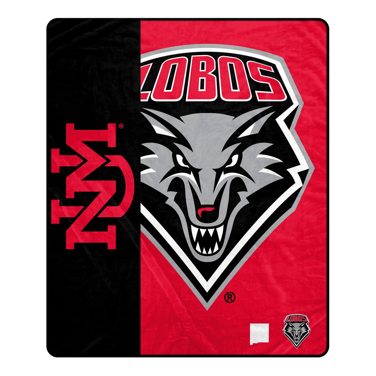 Pegasus - New Mexico Lobos 50" x 60" Endzone Ultra Soft Throw Blanket - Multicolor