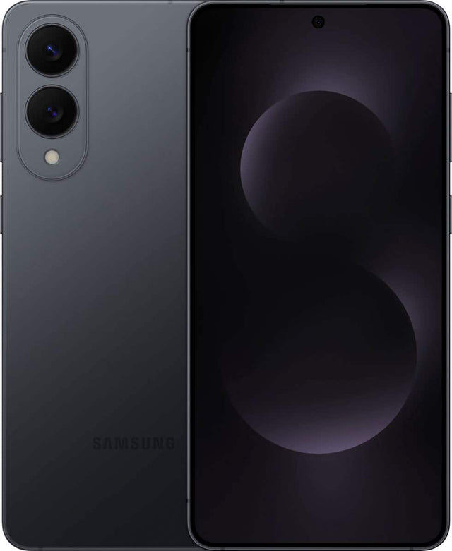 Front. Samsung - Galaxy S25 Edge 512GB (Unlocked) - Titanium Jet Black.