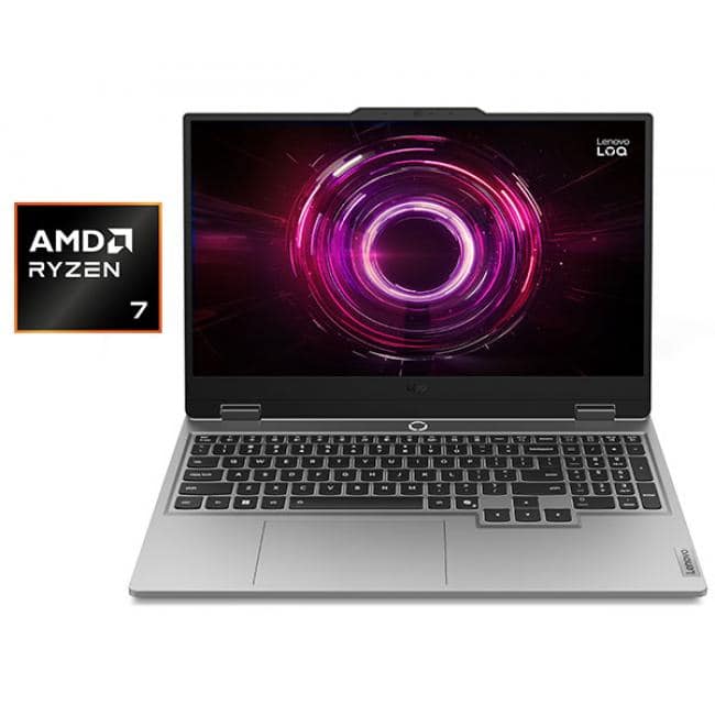 Lenovo - LOQ 15.6" IPS LCD FHD 144Hz AMD Ryzen 7 250 NVIDIA GeForce RTX 5060 AI-Powered Gaming Laptop 16GB RAM 512GB - Gray