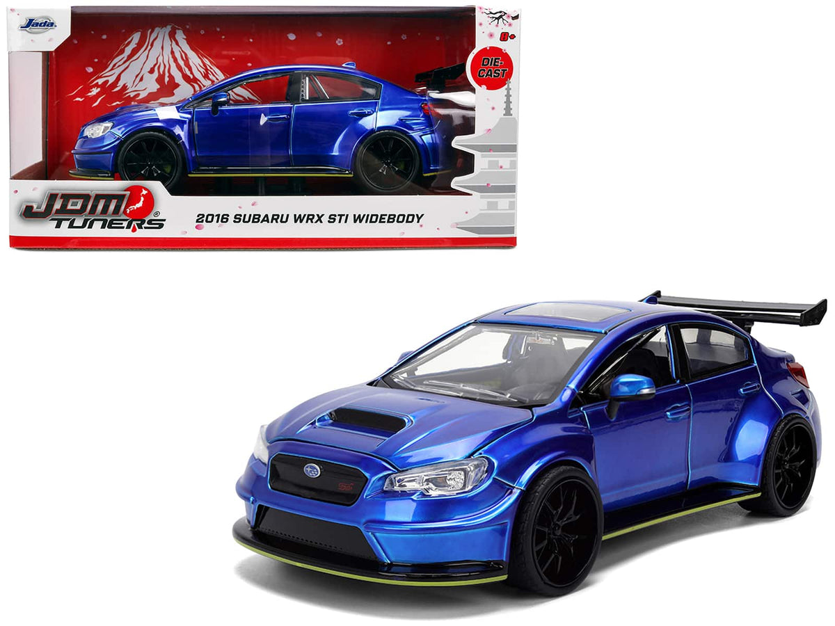 2016 Subaru WRX STI Widebody Blue Metallic "JDM Tuners" Series 1/24 Diecast Model Car by Jada - Multicolor
