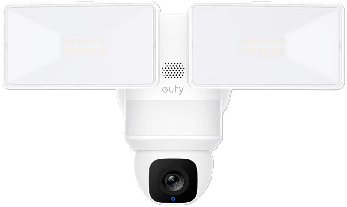 eufy - E30 Outdoor Wired 2K PTZ Security Camera with Floodlights - White