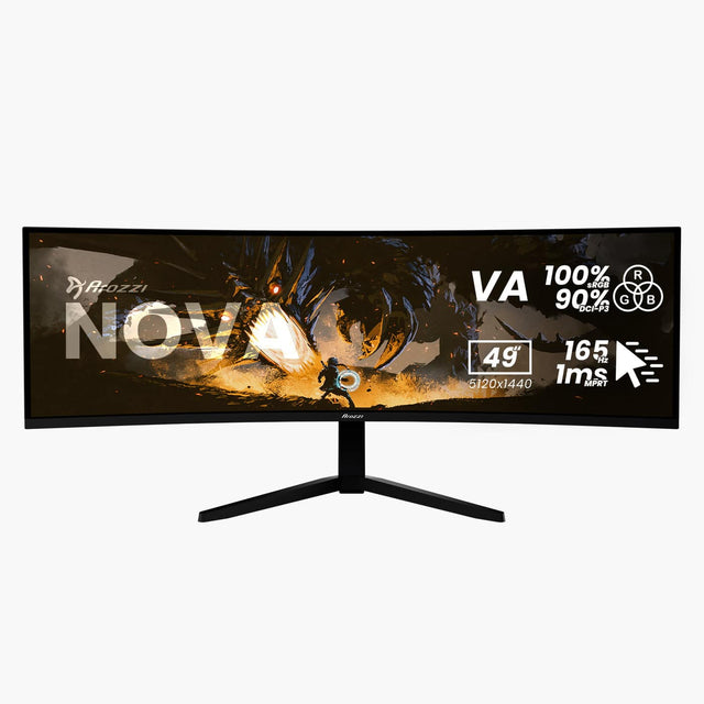 Arozzi NOVA 49" 100% R VA 90% DCI-P3 G 165 Hz 5120x1440 1ms MPRT