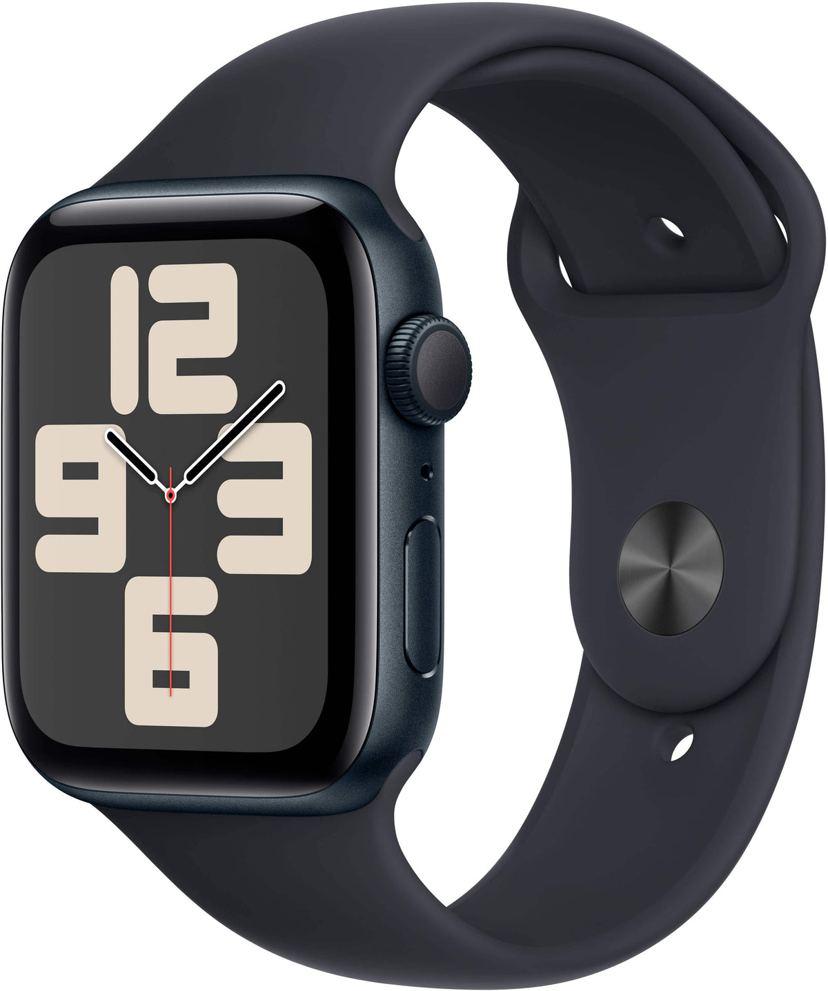 Geek Squad - Refurbished Apple Watch SE 2nd Generation (GPS) 44mm Midnight Aluminum Case with Midnight Sport Band - S/M - Midnight - (2022)