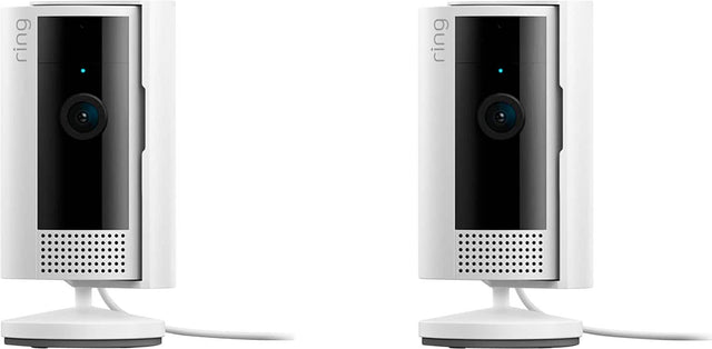 Front. Ring - 2-Pack Indoor Plug-In 1080p Security Camera (2nd-Generation) with Privacy Cover - White.