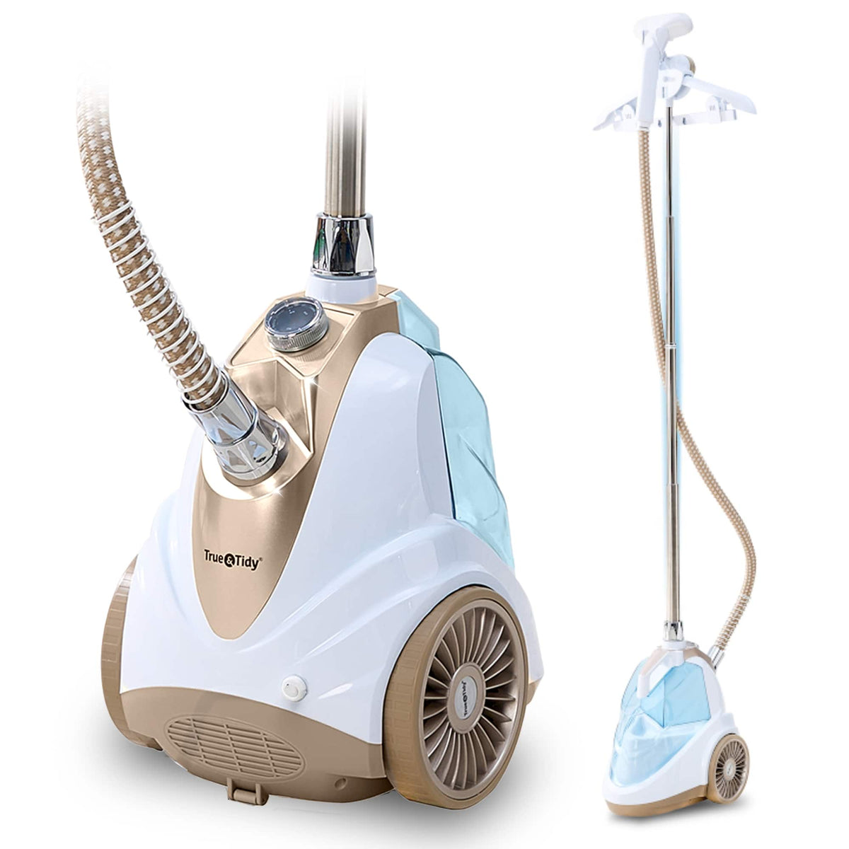 True & Tidy - Intelligent Luxury 10 Setting Upright Garment Steamer with Auto Off Technology - Champagne
