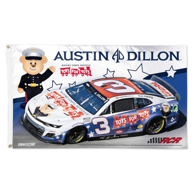 AUSTIN DILLON  
MARINE CORPS RESERVE  
TOYS FOR TOTS  

TOYS FOR TOTS  
MARINE CORPS RESERVE  

AUSTIN DILLON  
Huk Fishing  
DOW  
TRACKER  
RCR  
GOOD YEAR  

NASCAR