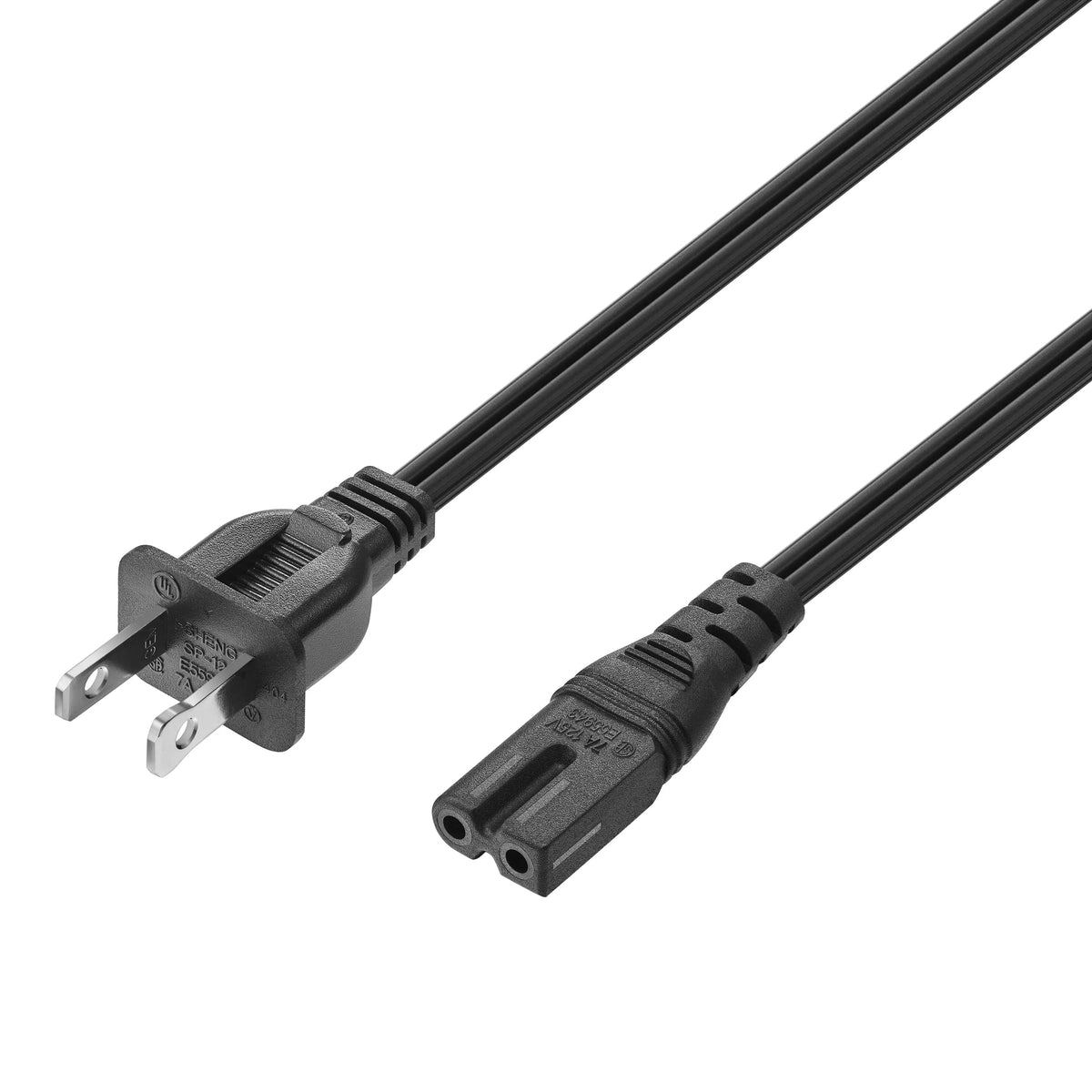 Best Buy essentials™ - 6' 2-Slot Polarized Power Cord - Black